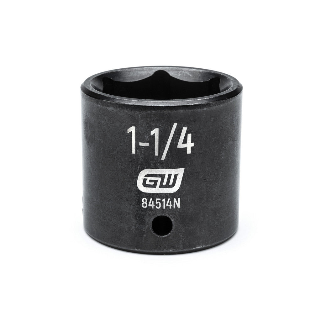 GEARWRENCH 84514N Impact Socket: 1/2" Drive, 1-1/4" Socket, Hex Drive