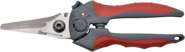 Clauss 19555 Multi-Purpose Snips: 8" OAL, 2" LOC, Stainless Steel Blades