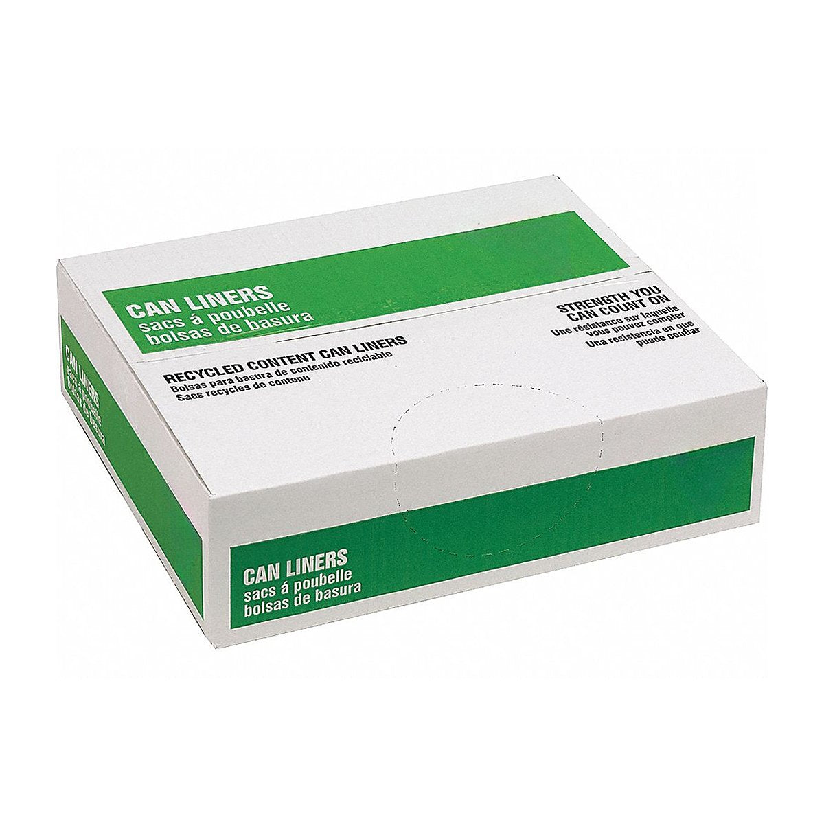 Grainger Recycled Trash Bags, Black PK100 (38EU60)