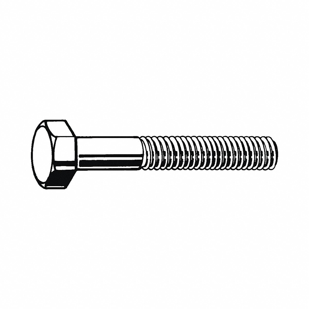 Grainger Global Sourcing-Fasteners Hxhdcpscrw, Steel, 2.5", 3/8"-16, 25Pk, 5" (N01200.037.0250)