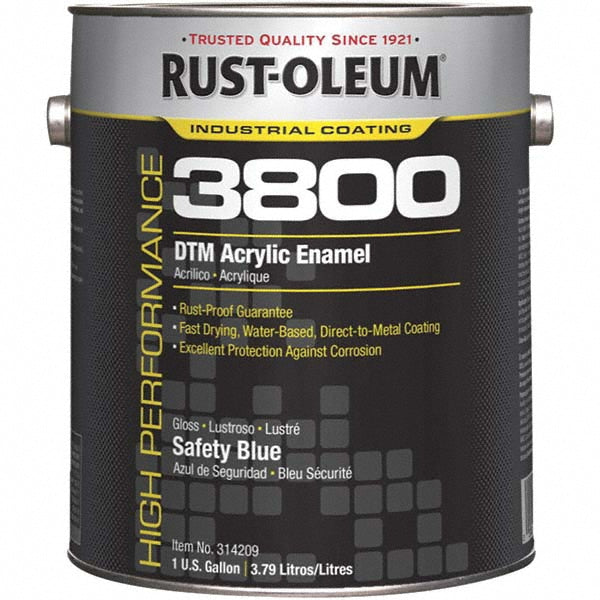 Rust-Oleum 314209 ROCAcrylic 3800 Direct-to-Metal Acrylic Enamel, Safety Blue, Gloss, 1 Gallon