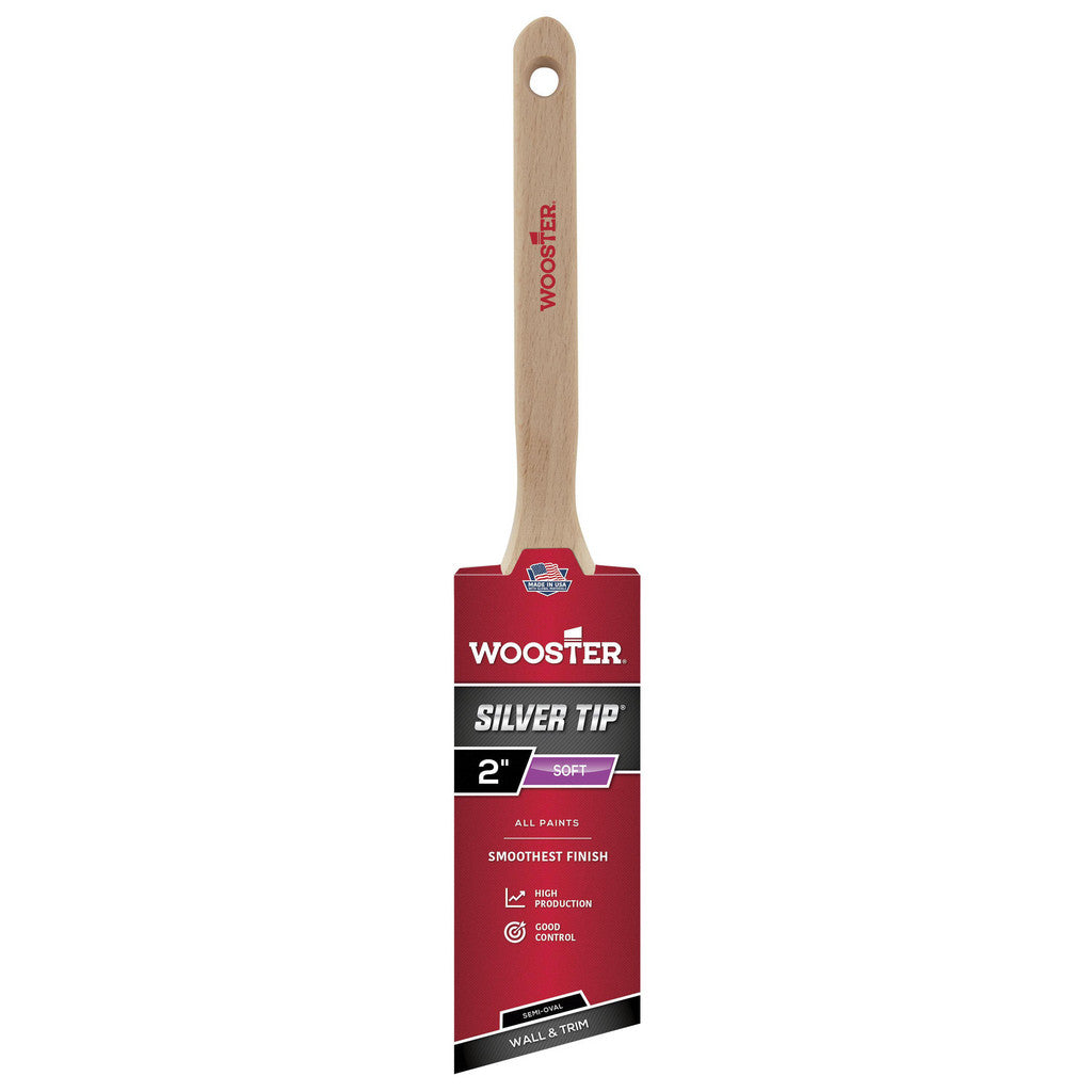 Wooster Brush 5228-2 Paint Brush: 2" Wide, Polyester, Synthetic Bristle
