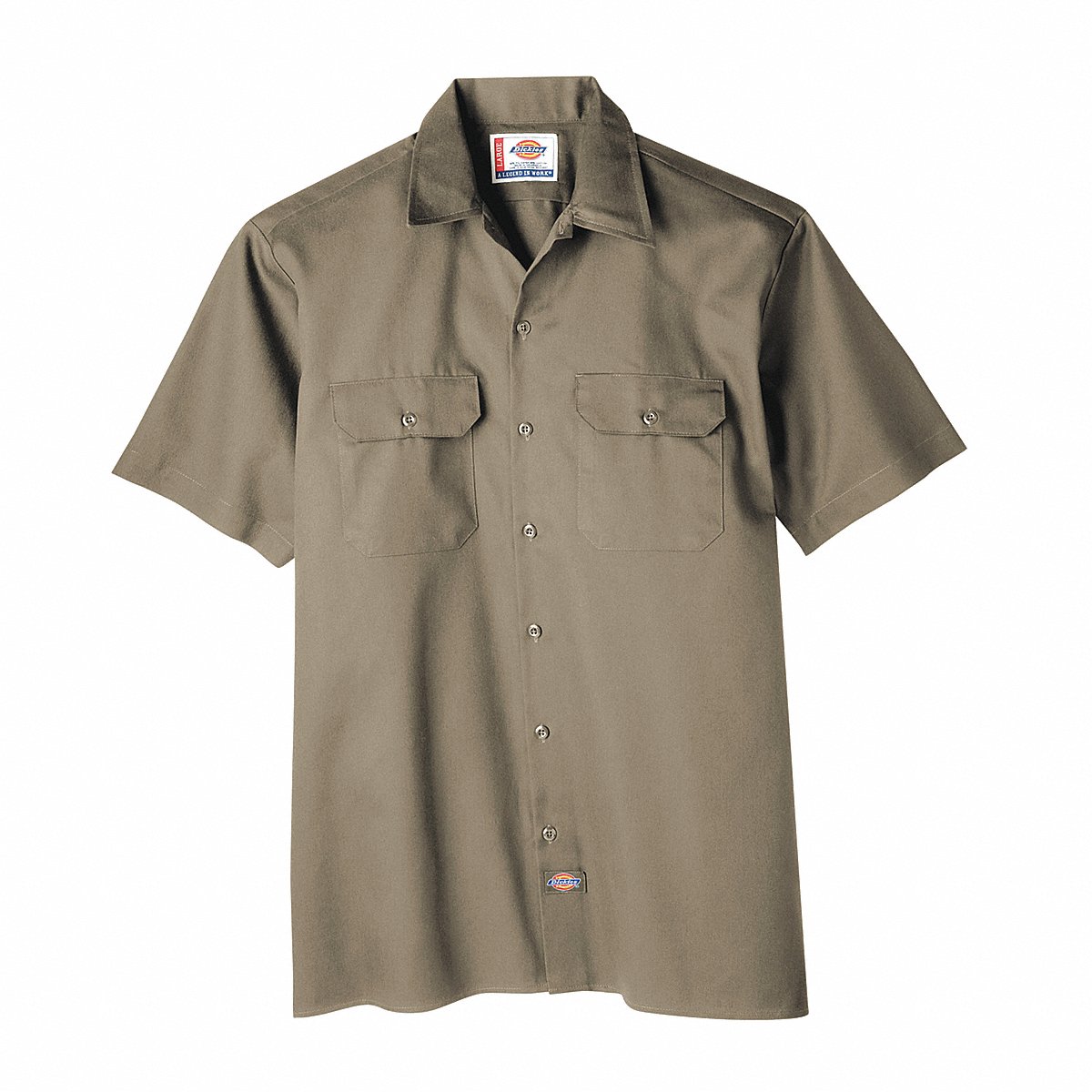 Dickies H4978 Short Sleeve Work Shirt Twill Khaki 2XL (2574KH RG 2XL)