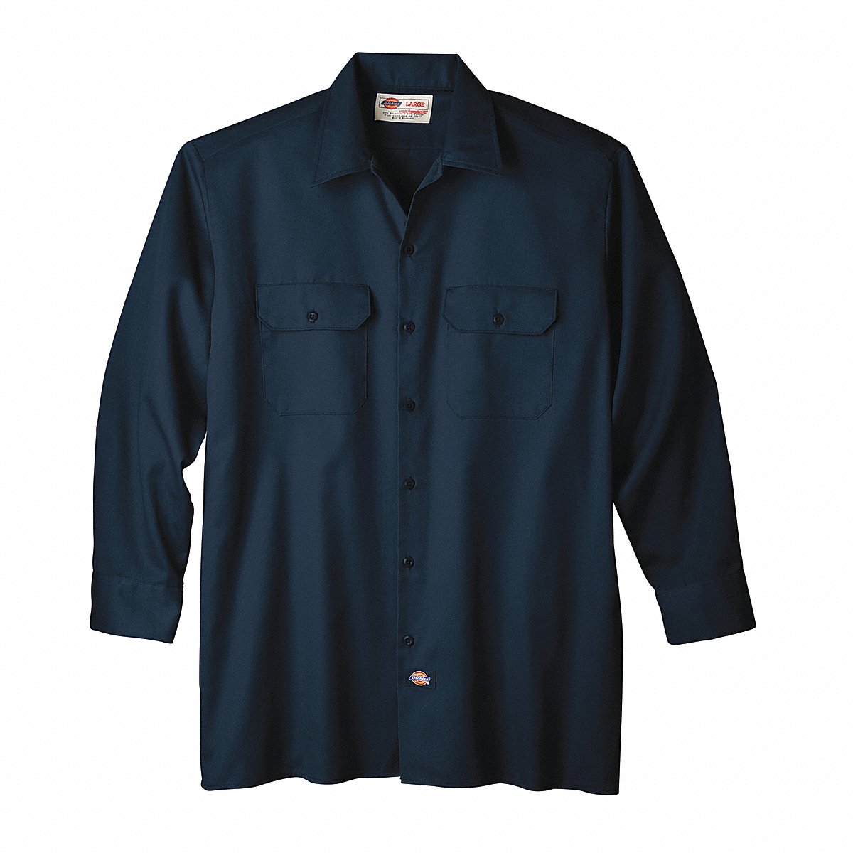 Dickies Long Sleeve Work Shirt Twill Navy M (5574NV RG M)