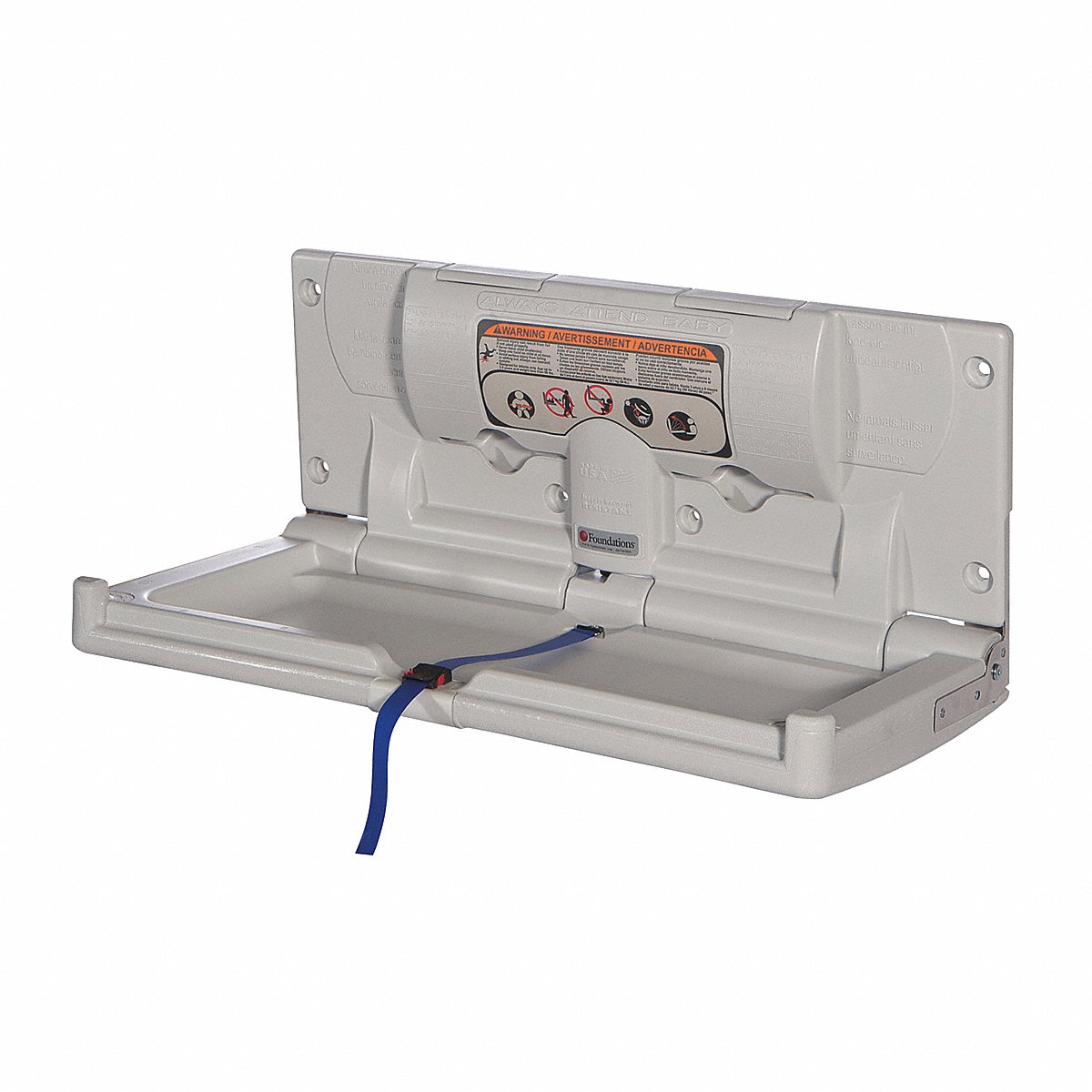 Foundations Changing Station, Gray, 34 1/4 In W, 4 in (100-EH-BP)