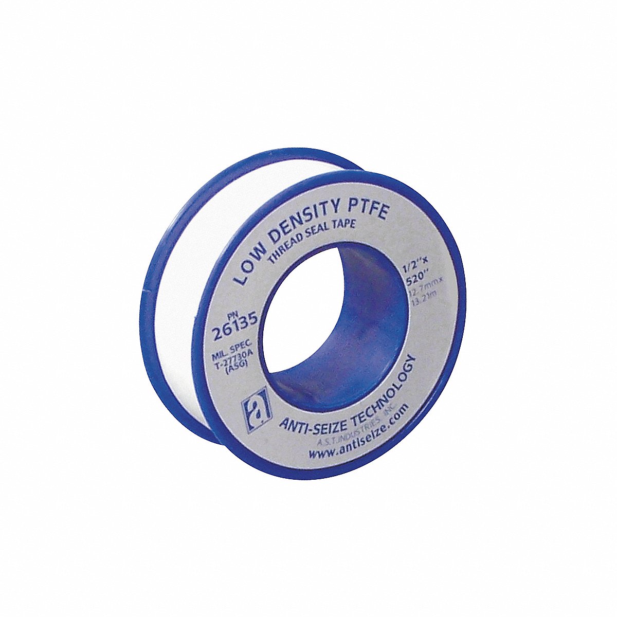 Anti-Seize Technology Thread Sealant Tape, 1/2" W, White, 2" (26130) Pack of 2