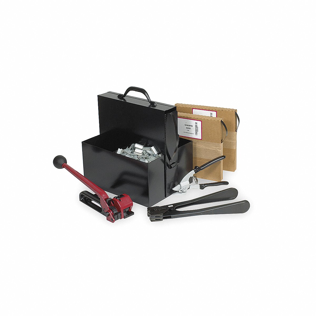 Pac Strapping Products, Inc. Steel Strapping Kit, High Tensile, 3/4", 4" (3CTW9)