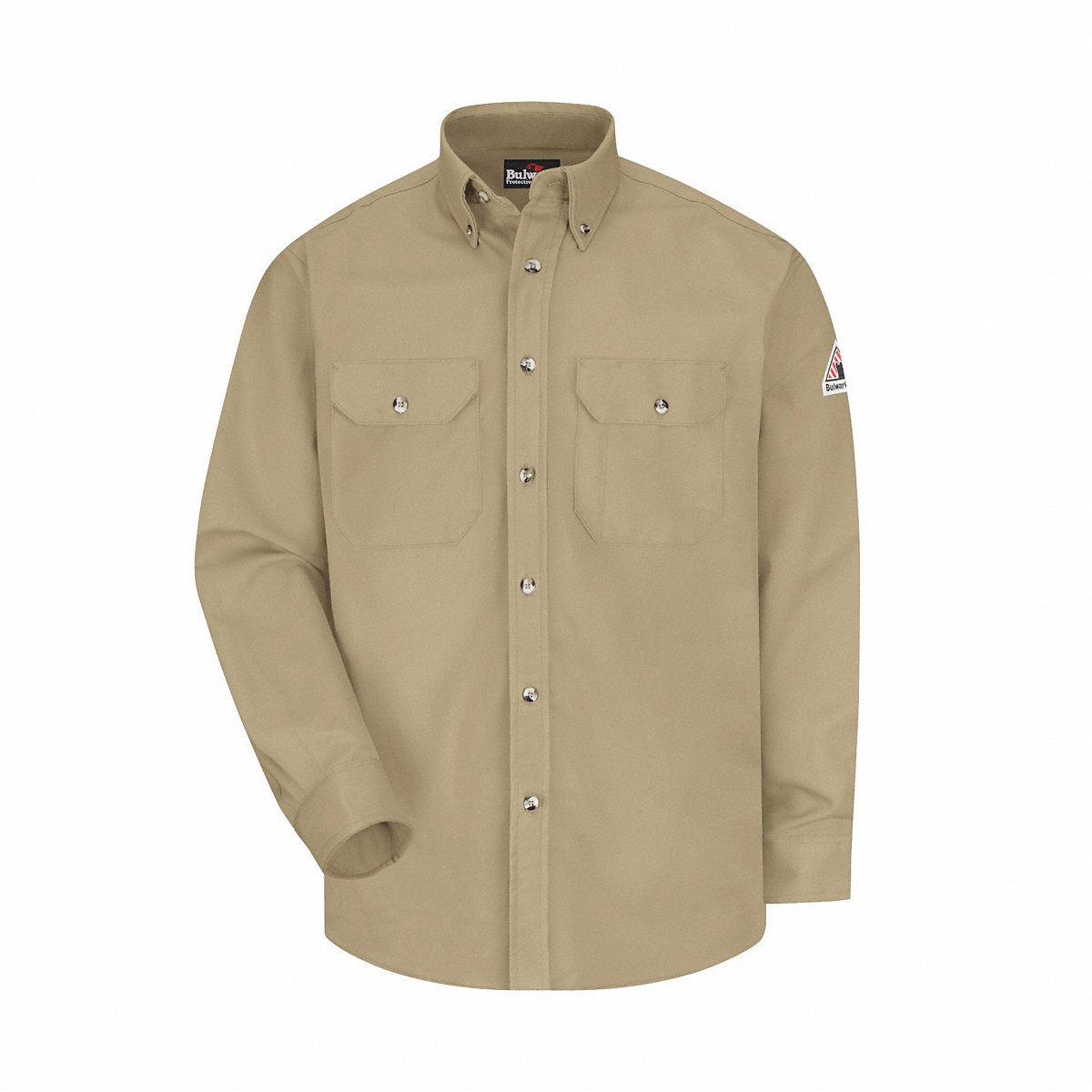 Bulwark FR Long Sleeve Shirt Khaki 3 x L Button (SLU2KH RG 3XL)