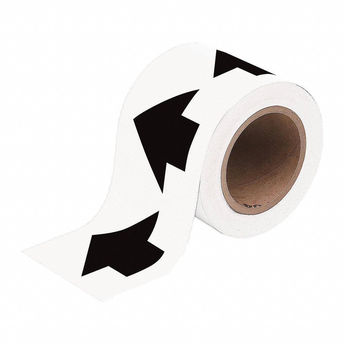 Brady Arrow Tape, White, 4In W, 90Ft Roll L, 4in (91409)