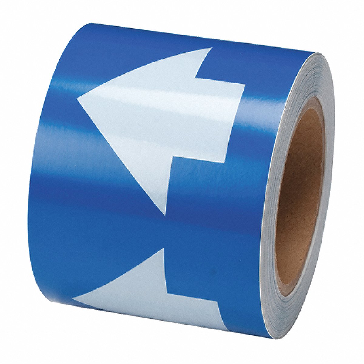 Brady Arrow Tape, Blue, 4In W, 90Ft Roll L, 4in (91289)