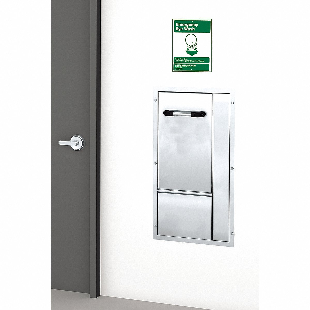 Guardian Equipment Ada Eye/Face Wash Station, Recessed, Ss (GBF1735DP)