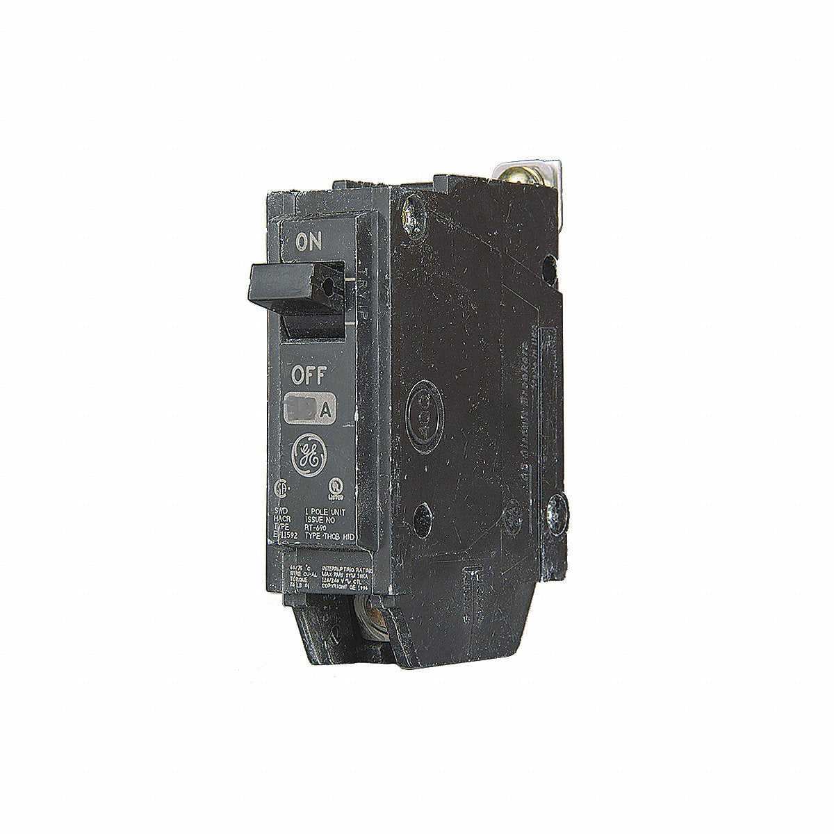 GE Bolt-On Circuit Breaker, 15 A, 120/240 V, 1-Pole (THQB1115)