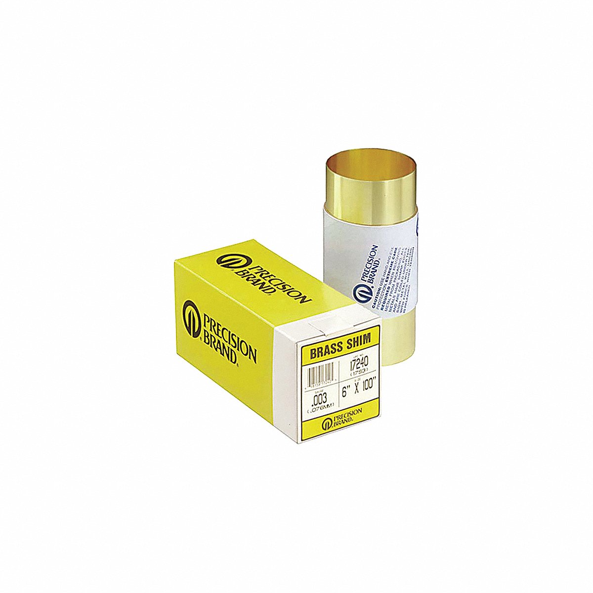 Precision Brand Brass Shim Stock Roll, 0.0050", 6" Width (17305)