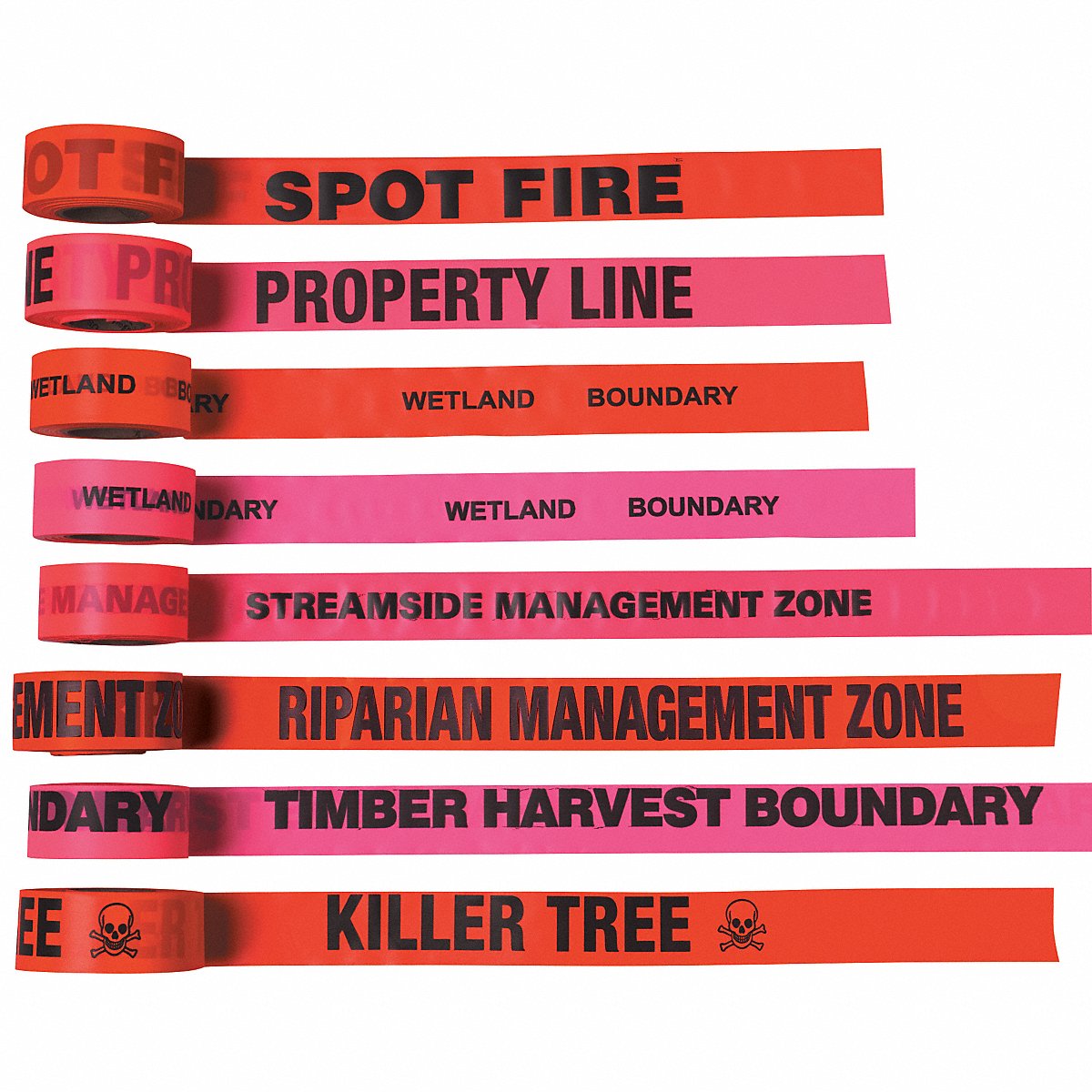 Presco Polymers Opco, Inc. Flagging Tape, Orange, 150 Ft L, 1 1/2 In, 150 FT (CUOGBK26-200)