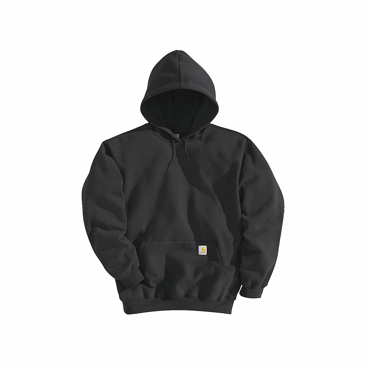 Carhartt Hooded Sweatshirt, Black, Cotton/Poly, Large (K121-Black LRG REG)