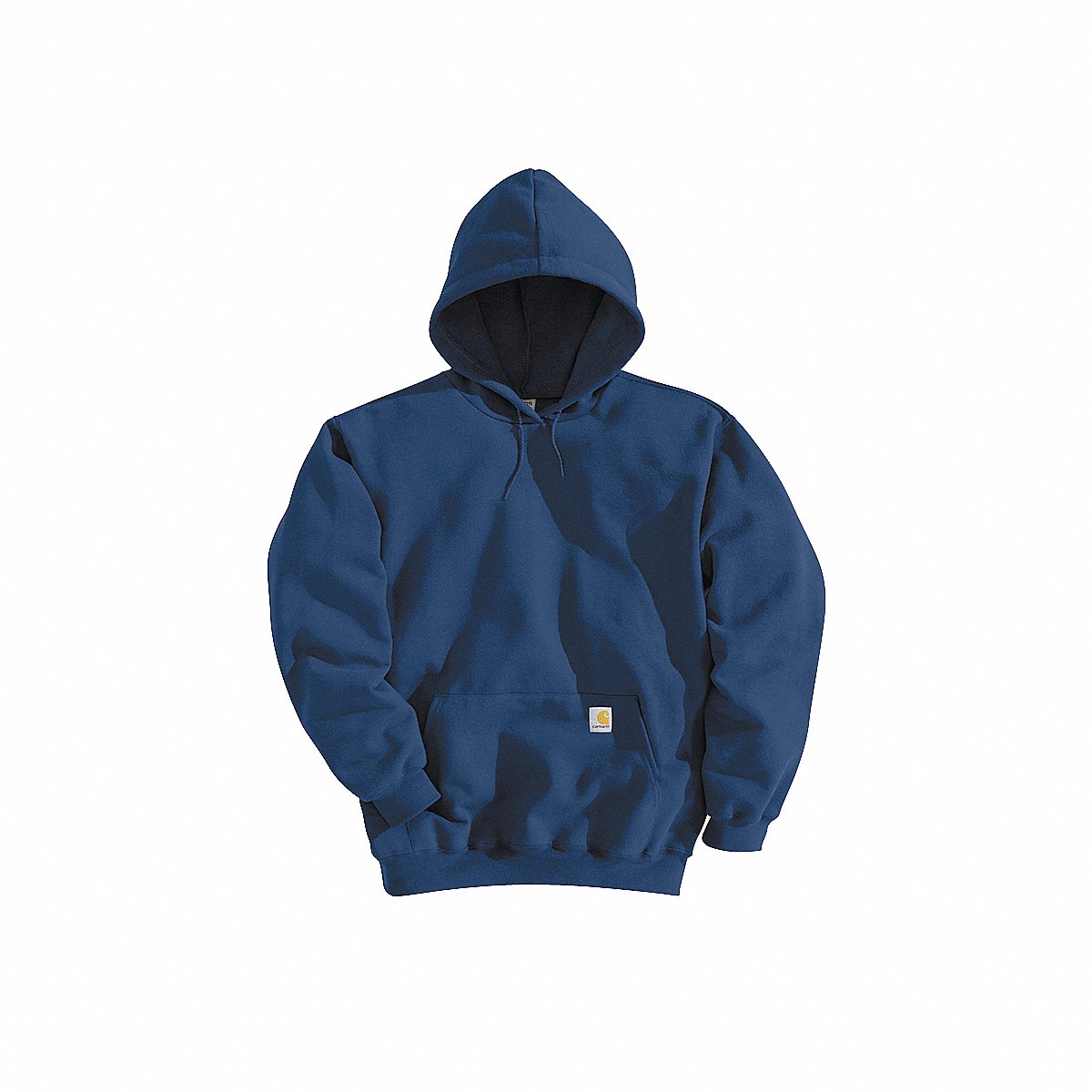 Carhartt Hooded Sweatshirt, Navy, Cotton/Poly, Large (K121-472 LRG REG)