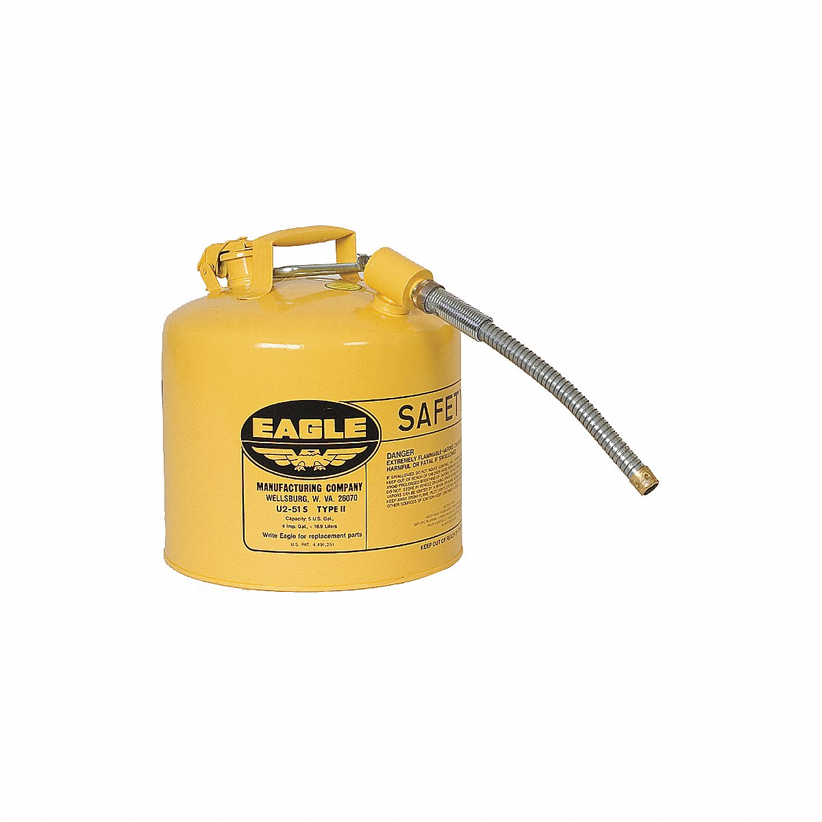Eagle Type Ii Safety Can, Yellow, 15-7/8"H, 8" (U251SY)