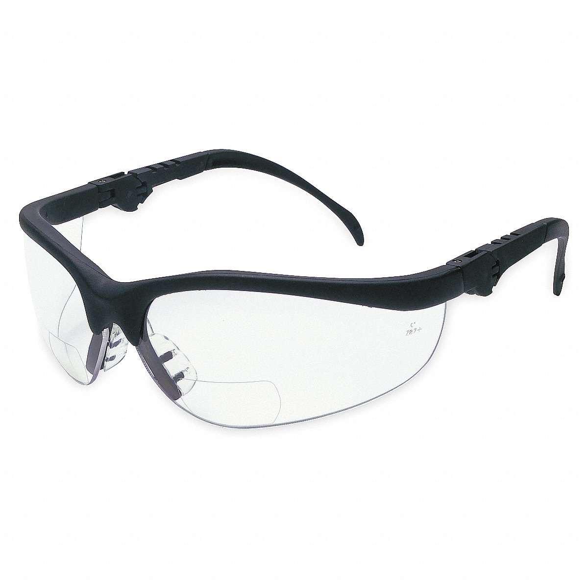 MCR Safety Reader Safety Glasses, Clear Lens, +2.0 Diopter (9P844)