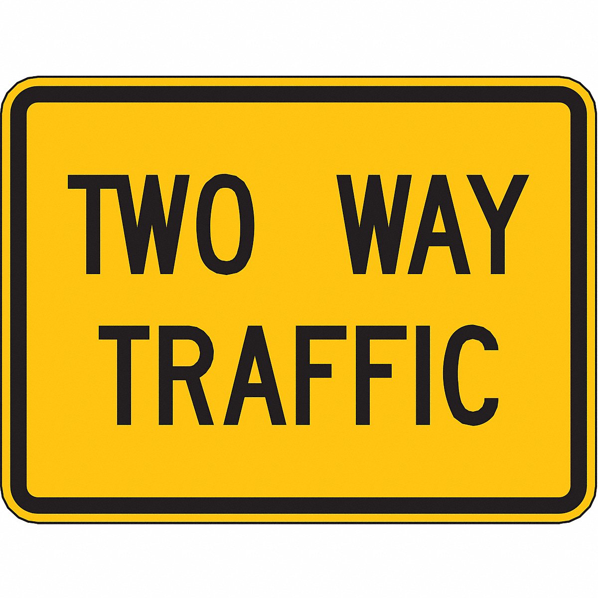 Lyle Two Way Traffic Traffic Sign 18 x 24 (W6-3P-24DA)