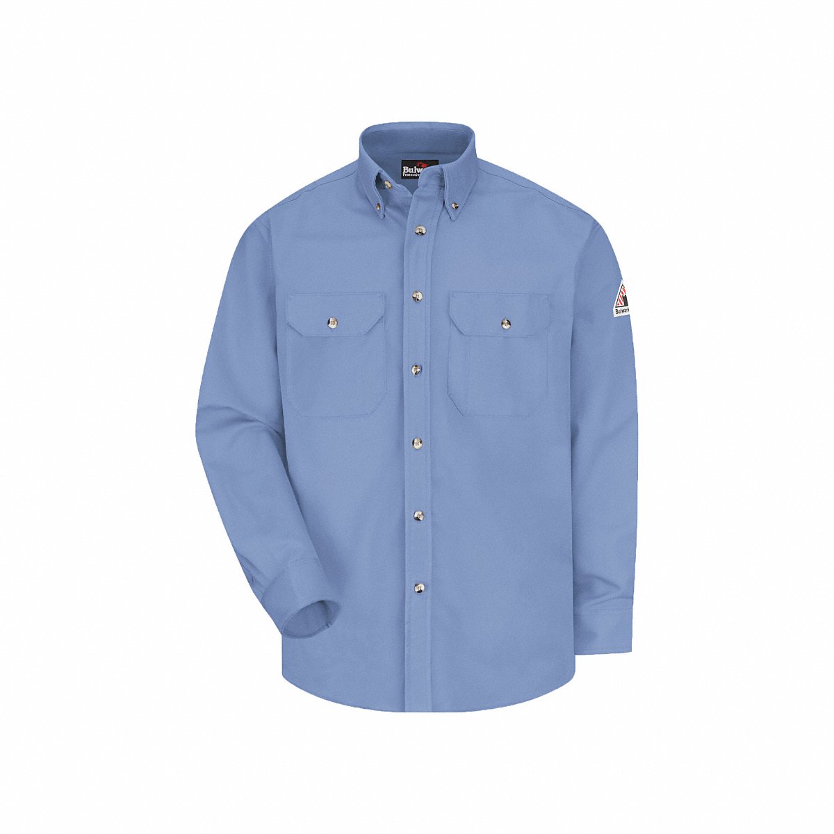 Bulwark FR Long Sleeve Shirt, Light Blue, Large (SLU2LB RG L)
