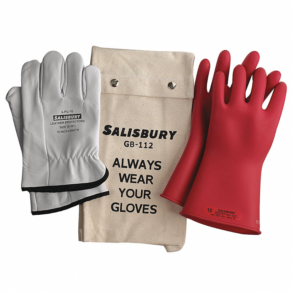 Salisbury Electrical Glv Kit, 500Vac/750Vdc, 10, Pr1 (GK0014R/10)