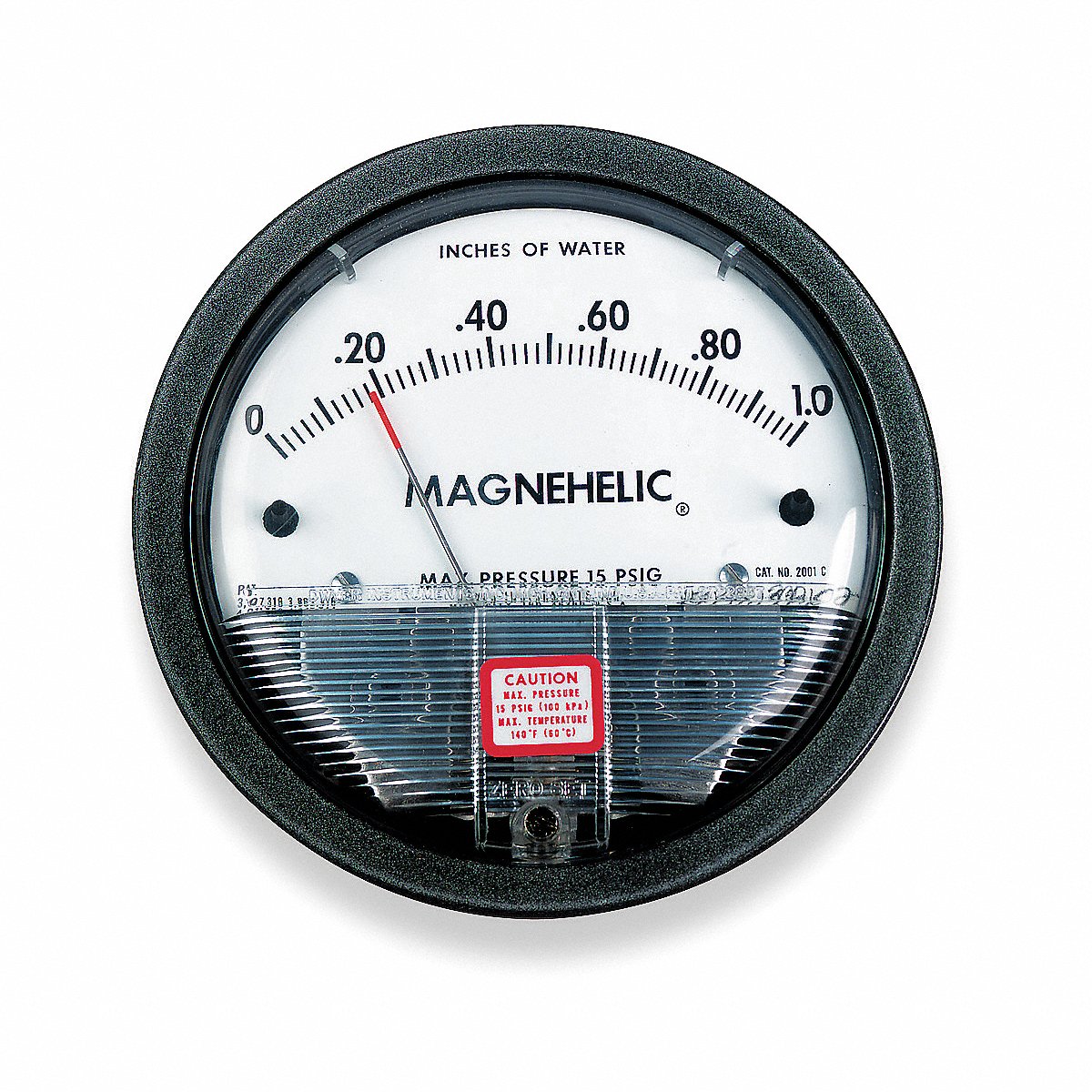 Dwyer Pressure Gauge, 0 To 10 In H2O, 10 In (2010)