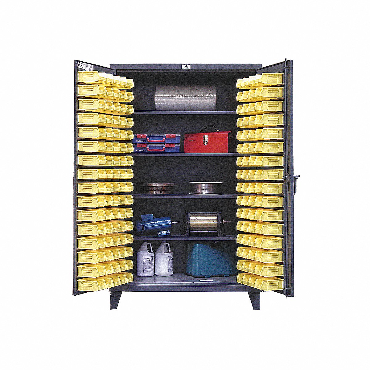 Strong Hold Bin Cabinet, 78"X48"X24", Gray, 144Ylwbns, 78" (46-BS-244)