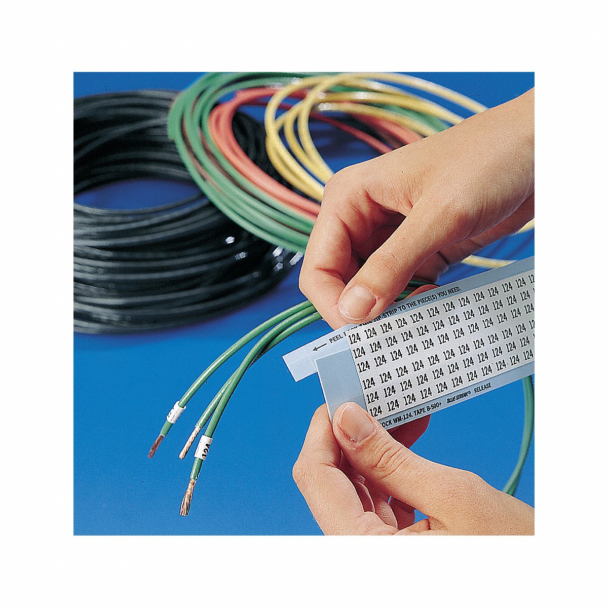 Brady Printed Repositionable Wire Markers, A–Z, Pack of 25 (WM-A-Z-PK)