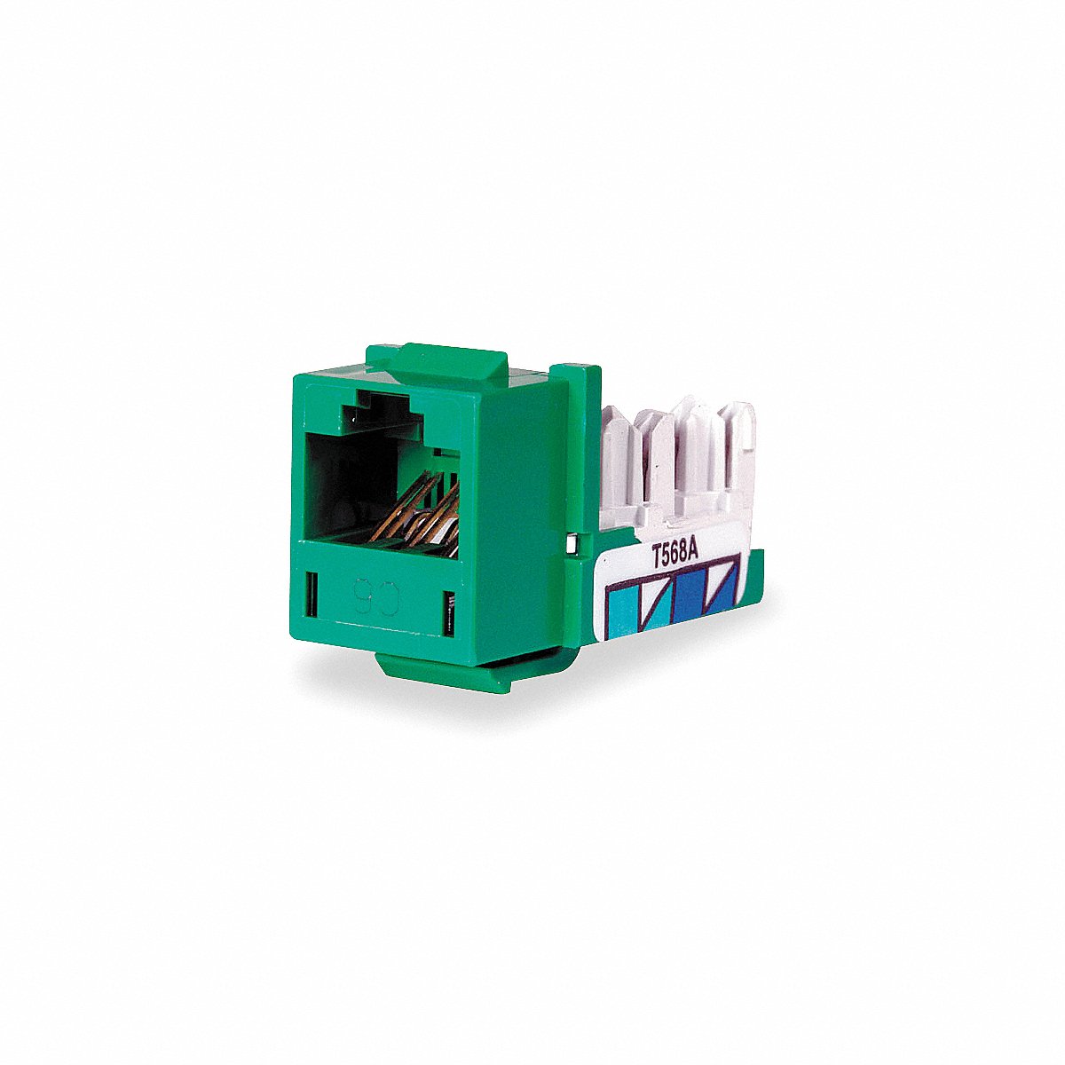 Hubbell Premise Wiring Modular Jack, 0.875 In H, Green, 875 IN (HXJ6GN)