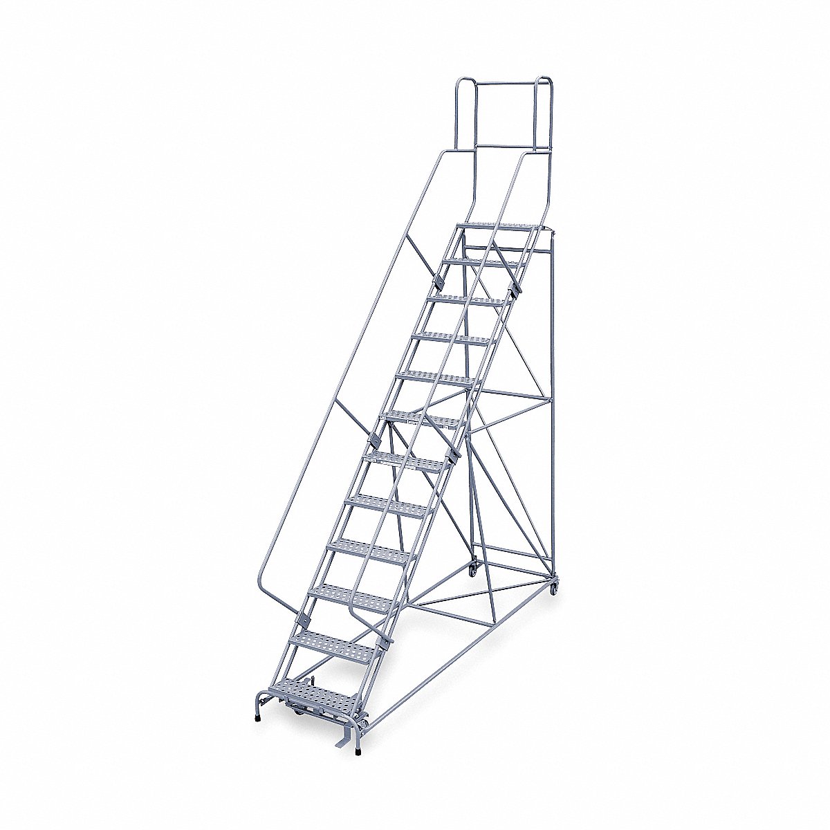 Cotterman Rolling Ladder, Unassembled, Handrail Platform, 120" Height (2612R2632A6E12B4W5C1P3)