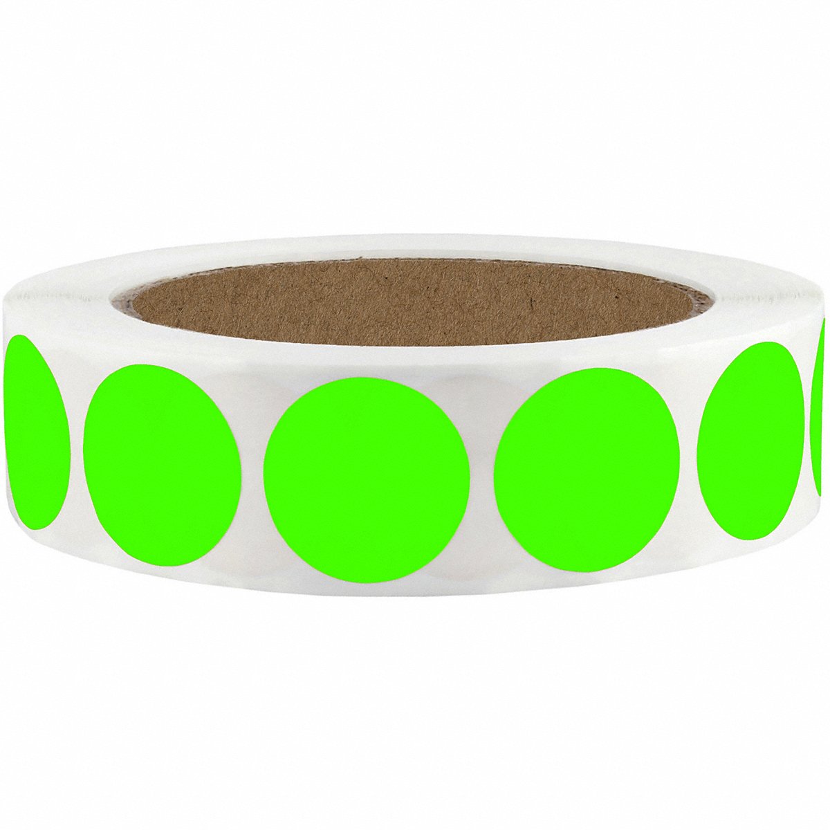 Roll Products Inventory Label, Green Paper, Pack of 1000 (3VCN6)