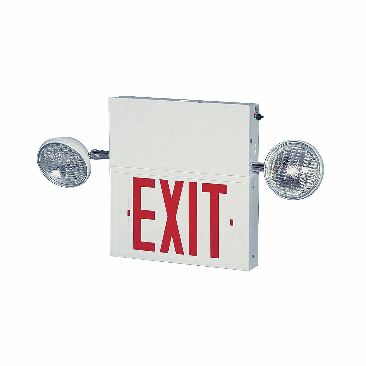 Big Beam Exit Sign W/Emergency Lights, 8W, Red (2COM1RWW)