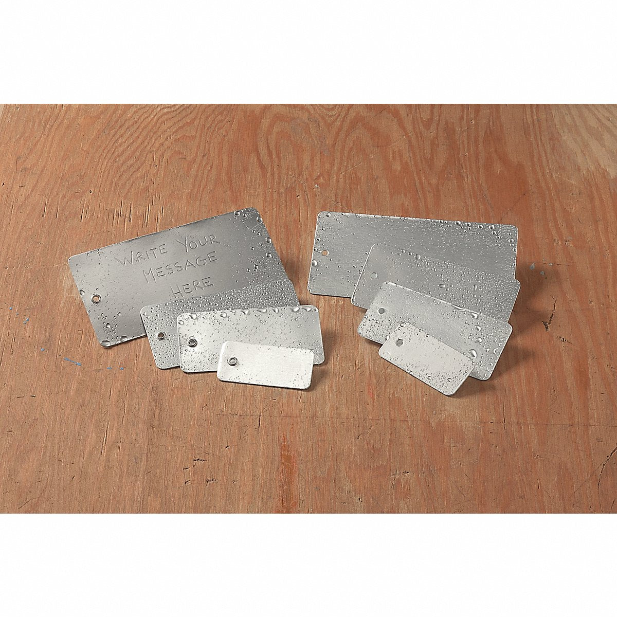 See All Industries Blank Tag, Alum, 3In H, 5In W, Silver, Pk25, 3in (TUF-G44)