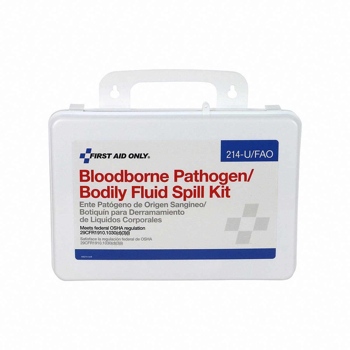 First Aid Only Biohazard Spill Kit, Carrying Case, White (3XKW9)