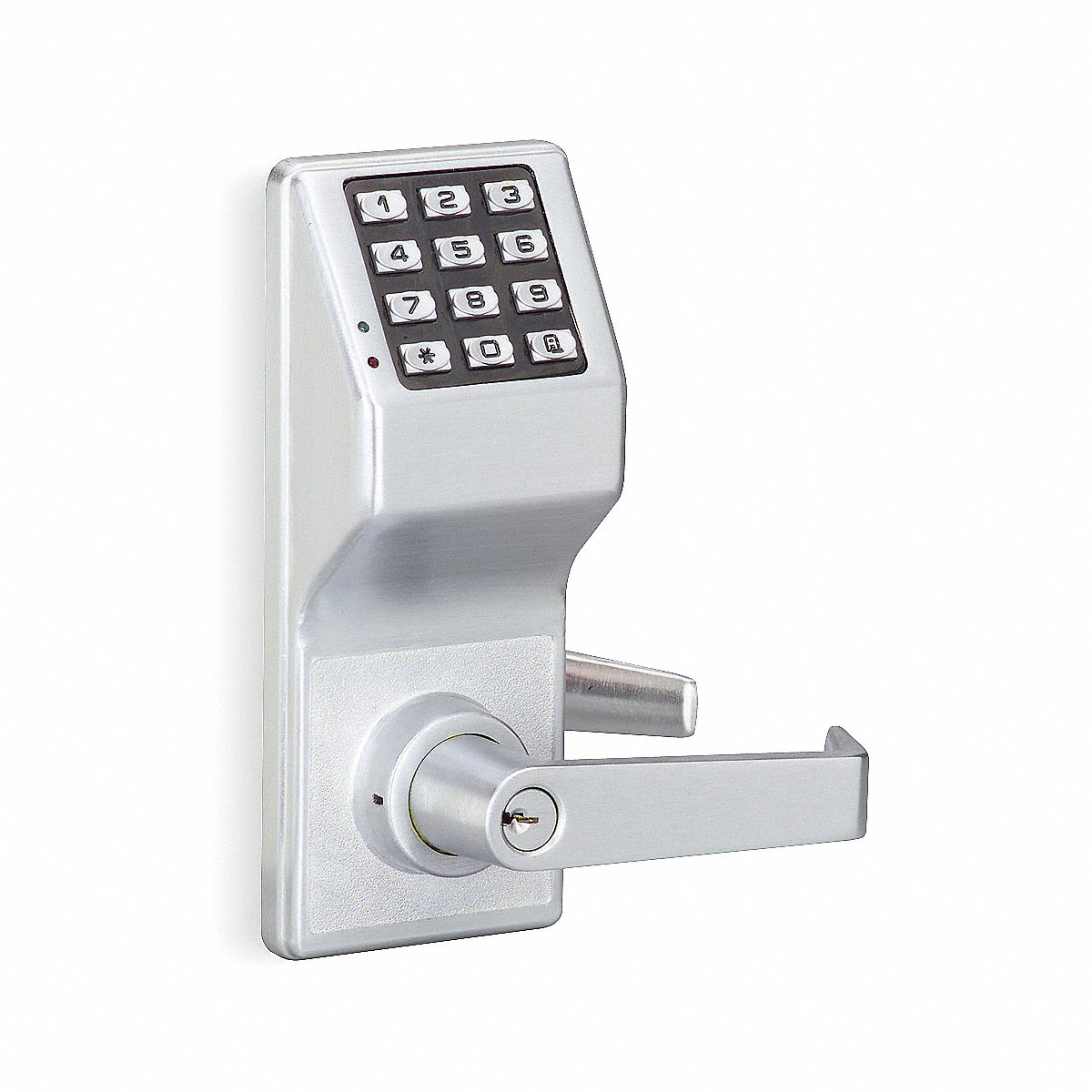 Trilogy By Alarm Lock Electronic Lock Satin Chrome 12 Button (DL2700WP US26D)