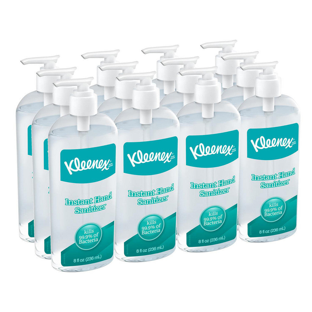 Kleenex 93060 Hand Sanitizer: Gel, 8 oz, Pump Spray Bottle