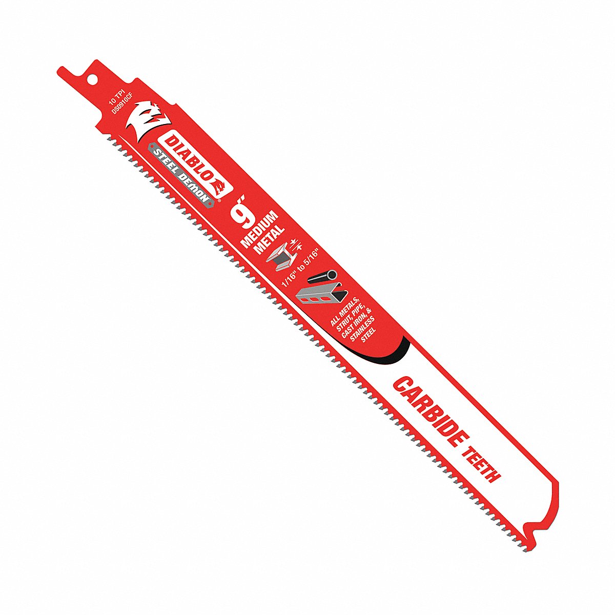 Diablo Reciprocating Saw Blade, 9" L, 10 TPI, PK3 (DS0910CF3)