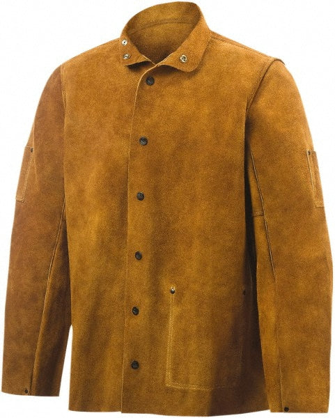 Steiner 9215-X Welding Jacket: Size X-Large, Cowhide, Snaps Closure