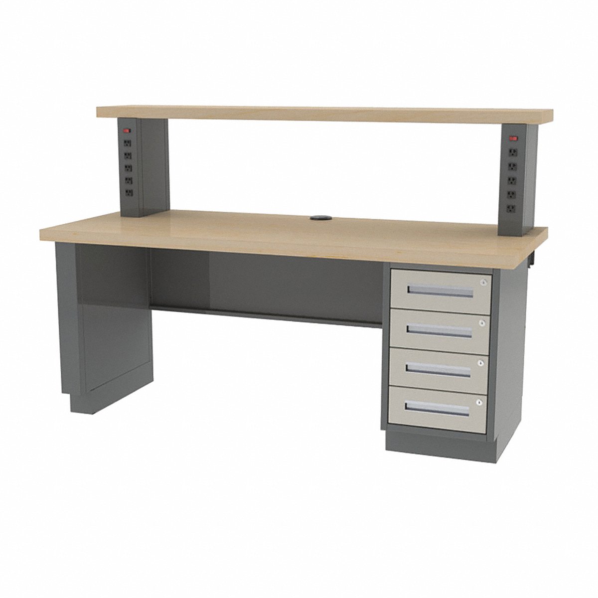 Greene Manufacturing, Inc. Workbench, Butcher Block, 60" W, 30" D, 60" (DT-5AD-Z)