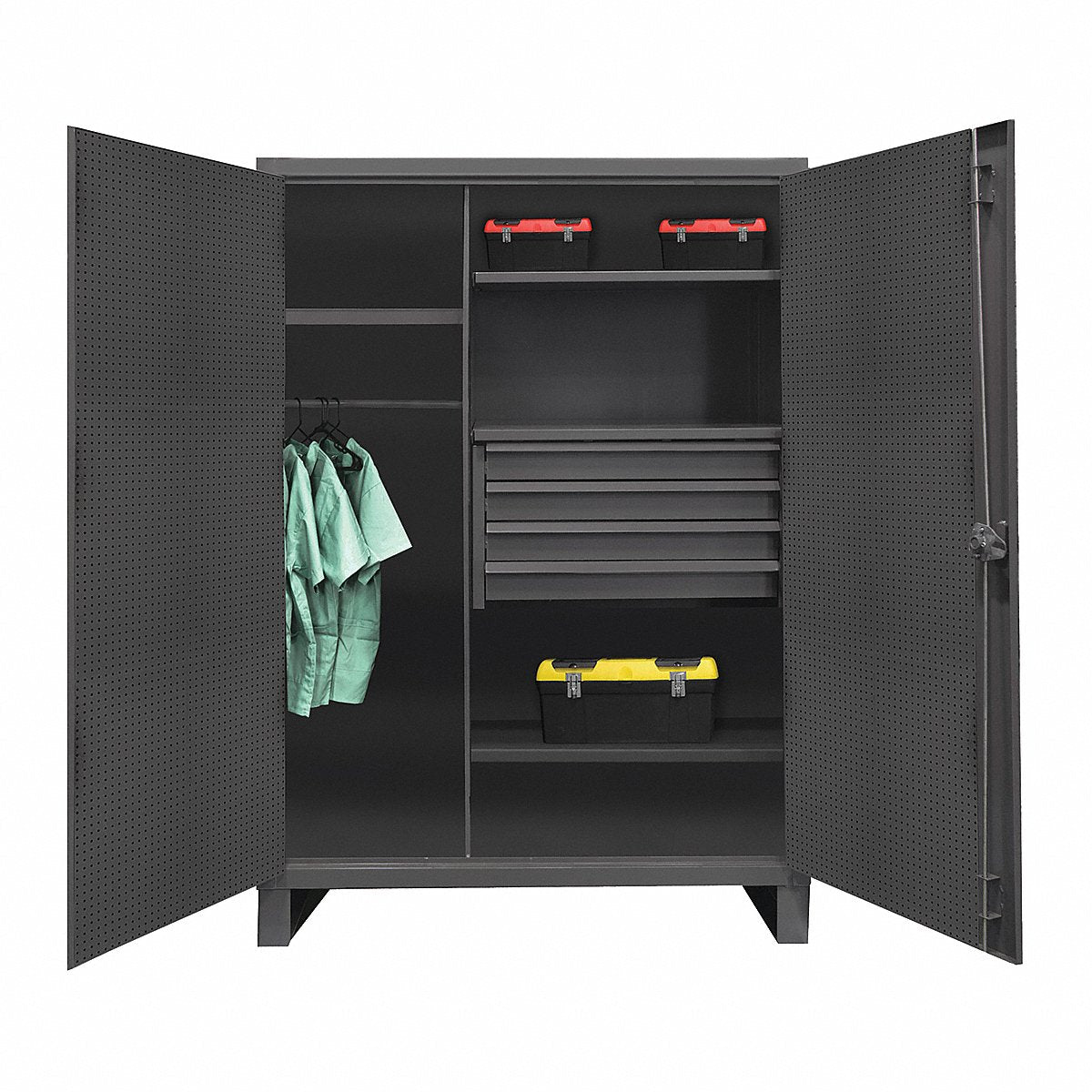 Durham Mfg Strgcab, Legs, Gray, 78" X 48" X 24", 78" (HDWCP244878-4M95)