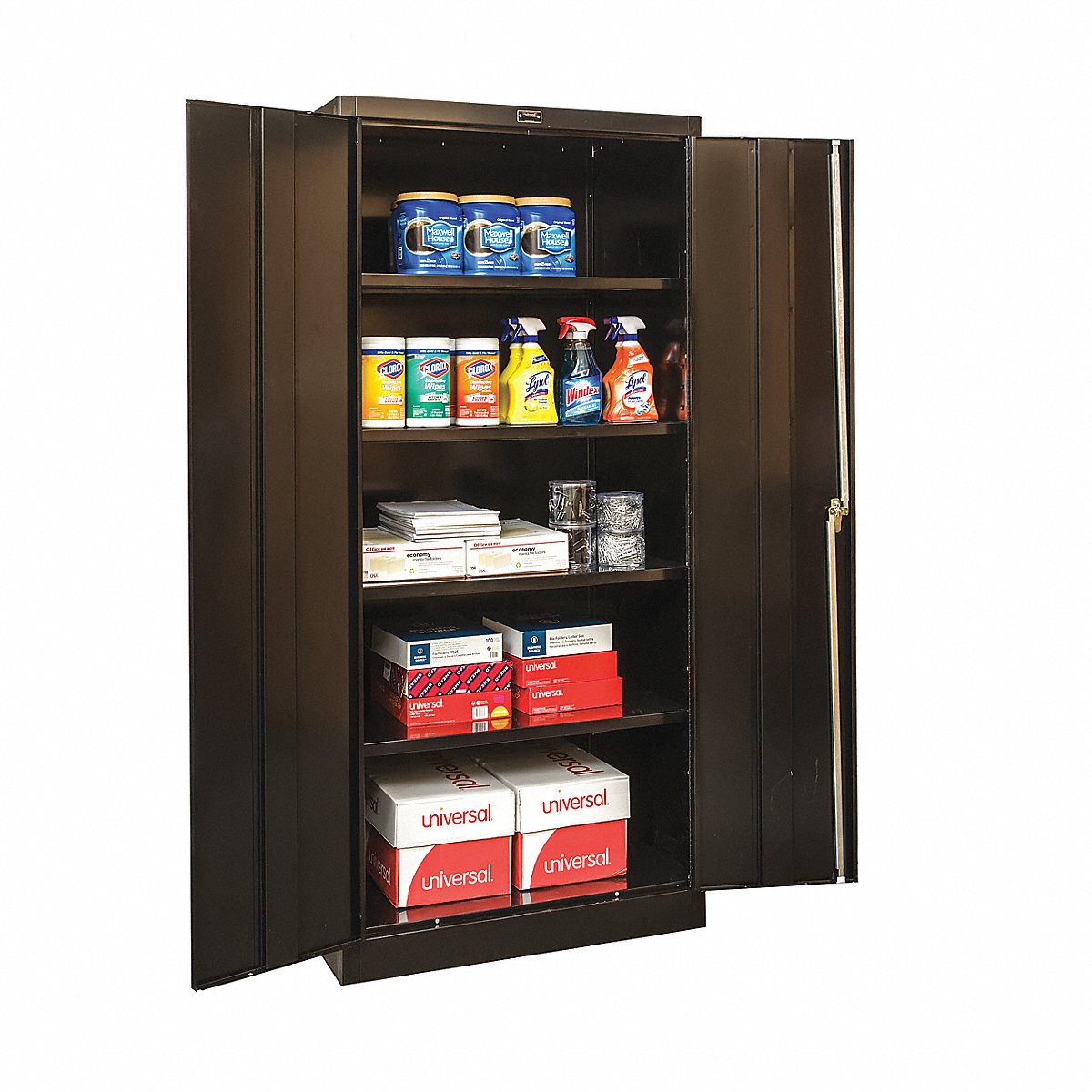 List Industries Inc Dba Hallowell Shelving Cabinet, 72" H, 36" W, Black, 72" (210S361872A-ME)