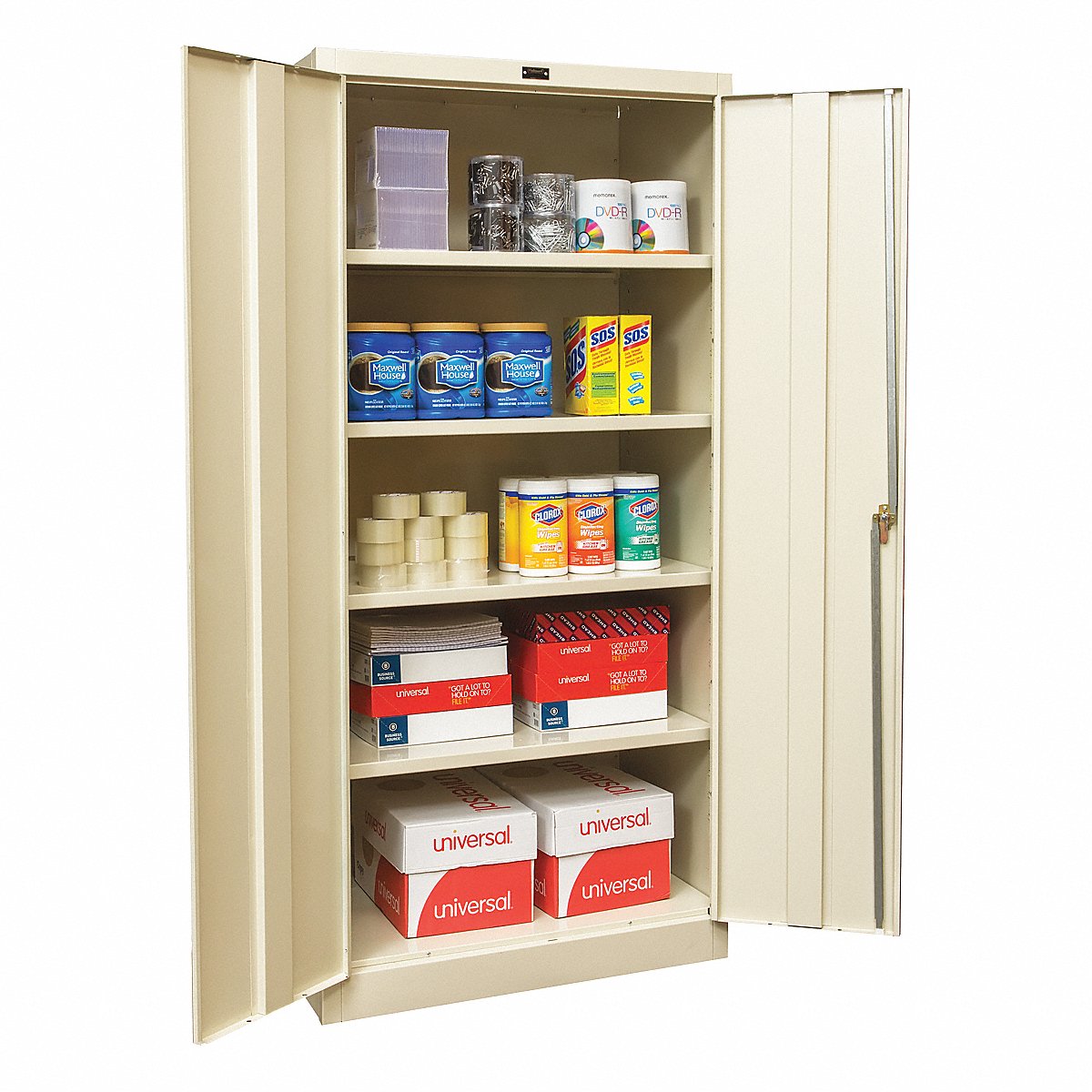 List Industries Inc Dba Hallowell Storage Cabinet, 78"X36"X24", Tan, 4Shlv, 78" (410S362478A-PT)