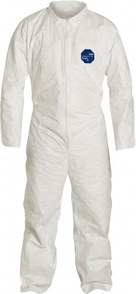 Dupont TY120SWH5X002500 Disposable Coveralls: Abrasion & Particle Protection, Size 5X-Large, 1.2000 oz, Tyvek 400 TY120SWH