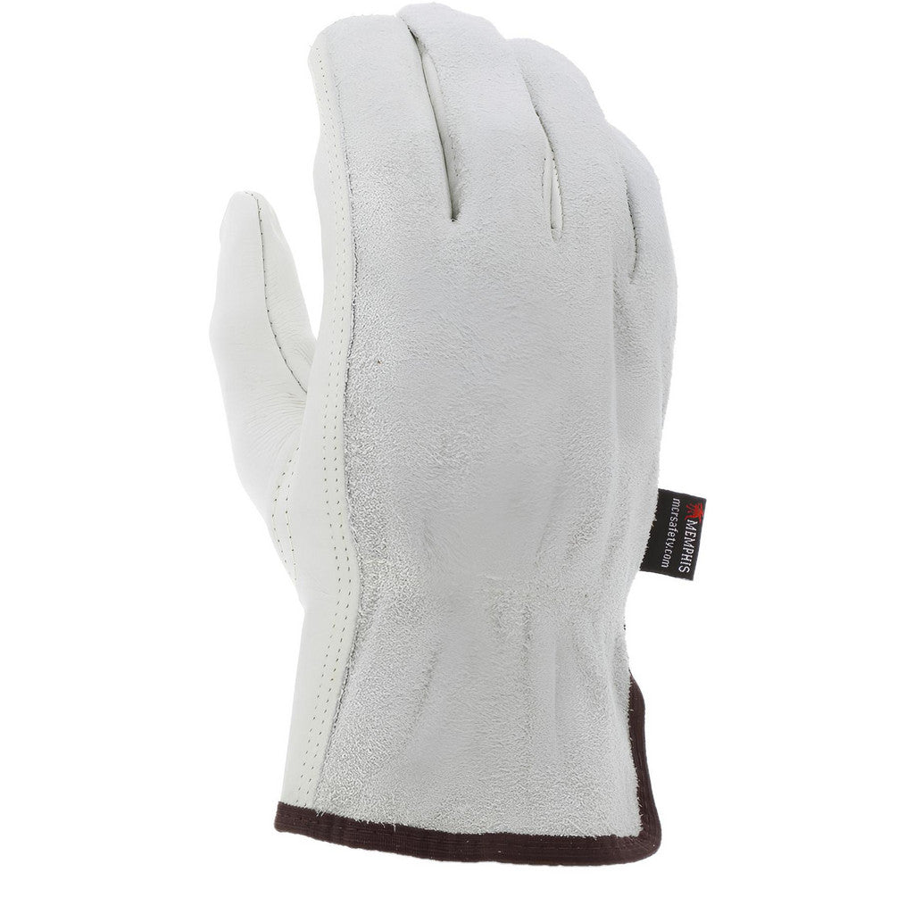 MCR Safety 32056S Work Gloves: Memphis 32056, Size Small, Cowhide Leather Lined, Cowhide Leather, General Purpose