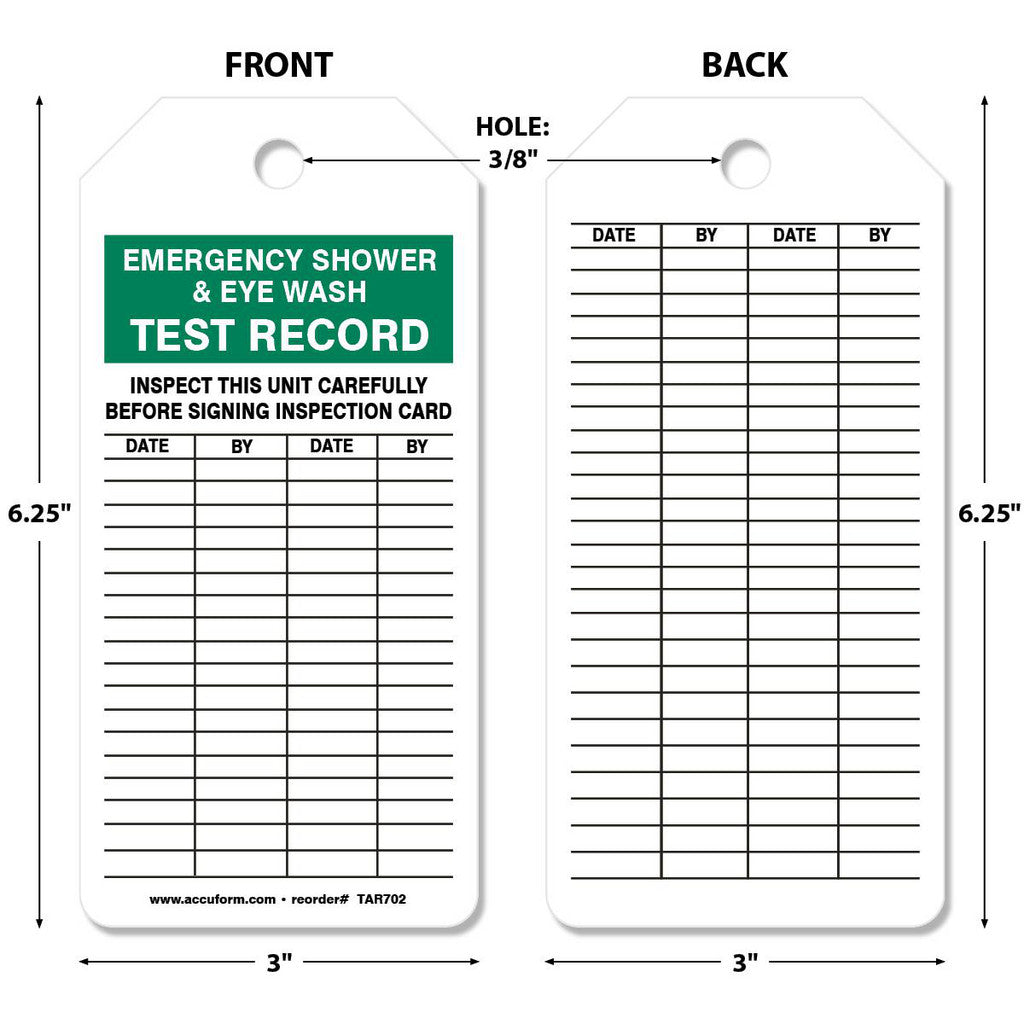 AccuformNMC TAR738 Inspection Tag: Rectangle, Synthetic Paper