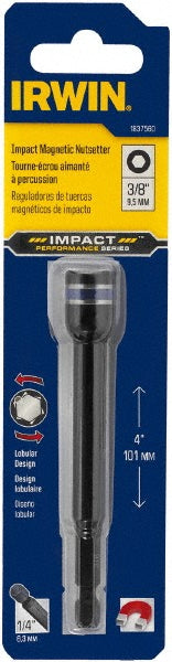 Irwin IWAF34438 Power Screwdriver Bit: Magnetic Nutsetter Bit, 3/8" Hex
