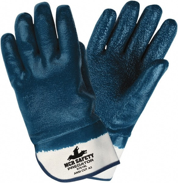 MCR Safety 9761RM Cut, Puncture & Abrasion-Resistant Gloves: Predator 9761R, ANSI Cut A3, ANSI Puncture 3, Nitrile, Jersey