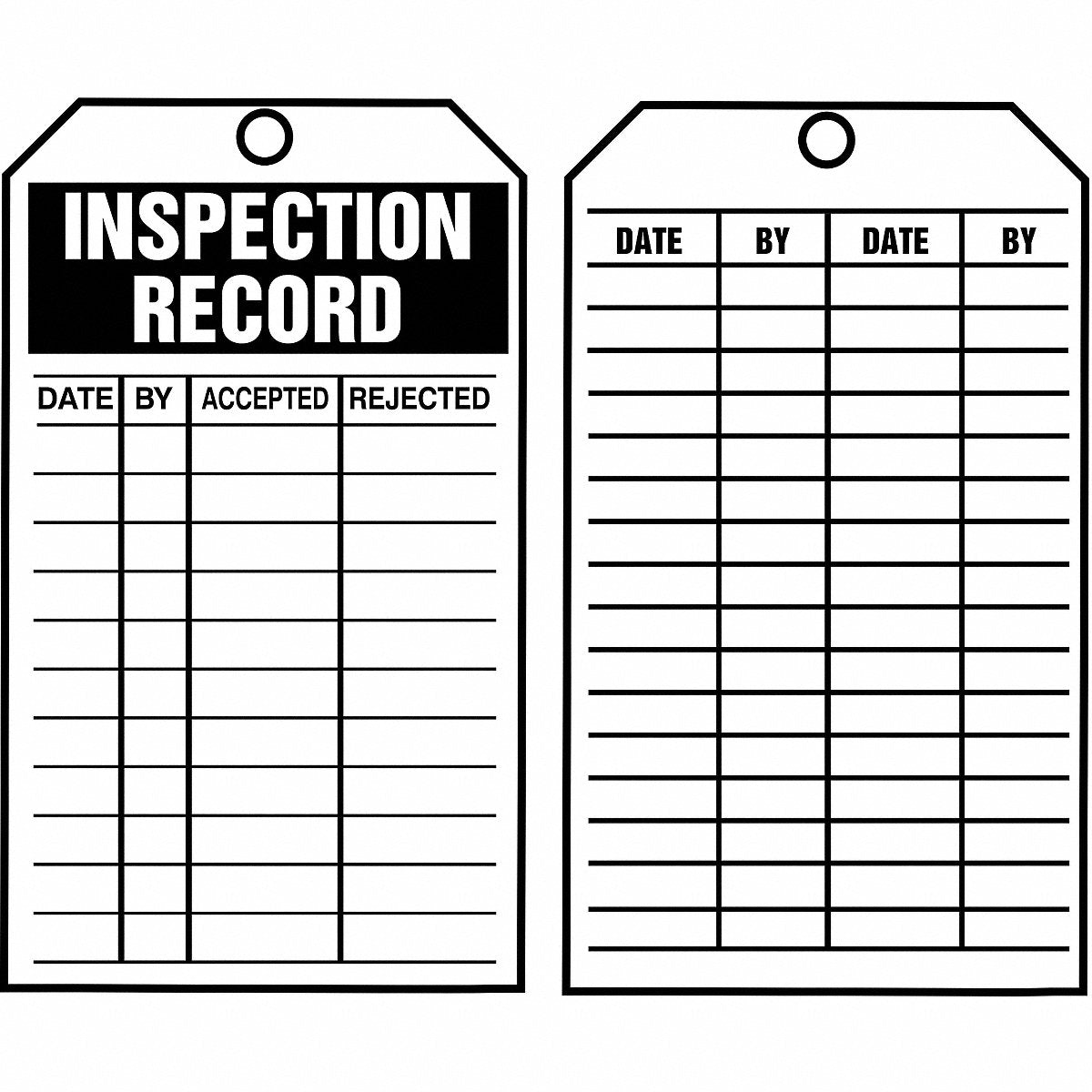 Accuform Tag White Cardstock 6-1/4 inH 3 inW PK250 (TAR728)