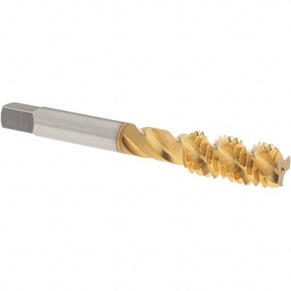OSG 1431305 Spiral Flute Tap: 7/16-14, UNC, 3 Flute, Bottoming Chamfer, 3B Class of Fit, High-Speed Steel, TiN Finish