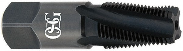 OSG 1251301 1/4-18 NPT, 15° Helix, 4 Flutes, Bottoming Chamfer, Oxide Finish, High Speed Steel, Spiral Flute Pipe Tap